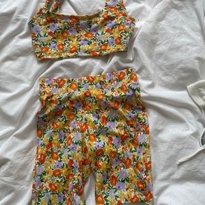 Zara Two Piece biker shorts set